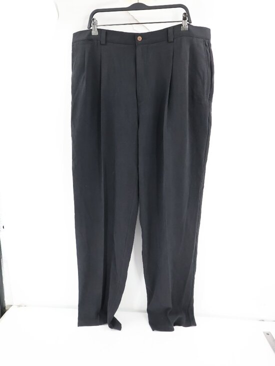 Tommy Bahama Other - NWT Tommy Bahama Pants Mens 42 L34 Silk Pleated herringbone High Rise Black